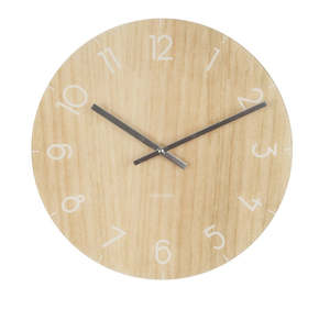 Karlsson: Light Wood Clock (Small)