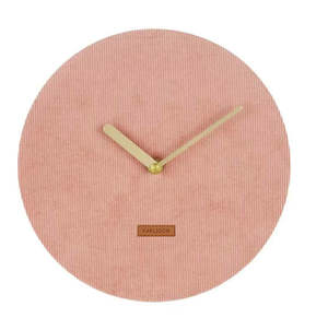 Household appliance: Karlsson: Corduroy Wall Clock - Pink (25cm)