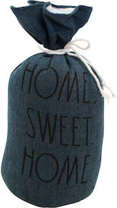 Household appliance: Home Sweet Home Doorstop - Denim - LaVida