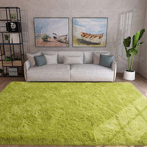 Household appliance: Soft Area Rug - Green (Large, 153 x 203cm)