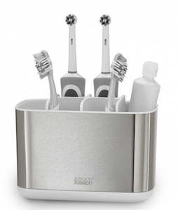 Household appliance: Joseph Joseph: EasyStore Steel Toothbrush Caddy - Large (White)