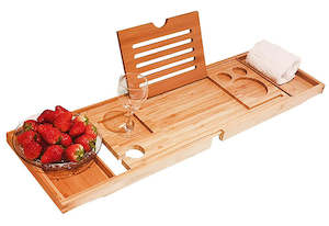 Expandable Bamboo Bathtub Tray