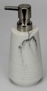 Bubble: Pristine Soap Dispenser - White Marble Finish