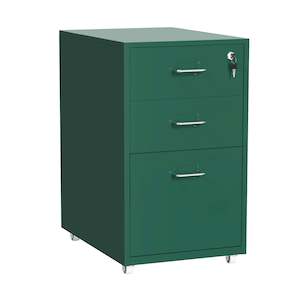 Household appliance: Gorilla Office - Mobile Metal 3 Drawer Cabinet - Pine Green