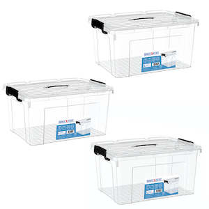 Household appliance: Spacexpert 3 x 55L Stackable Storage Bins with Lids