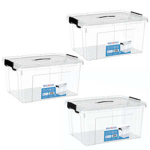 Spacexpert 3 x 80L Stackable Storage Bins with Lids