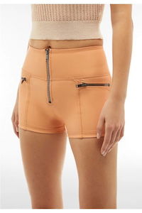 WR.UP Faux Leather Shorts - High Waisted - Clay