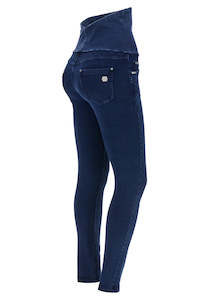 N.O.W® Maternity - Full Length - Dark Blue + Blue Stitching