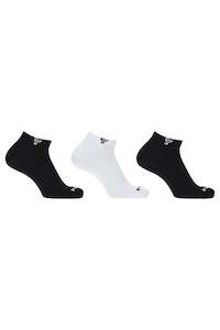 3 Pack Ankle Socks - Black + White