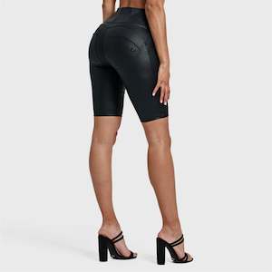 WR.UP® Metallic Lurex - High Waisted - Biker Shorts - Midnight Black