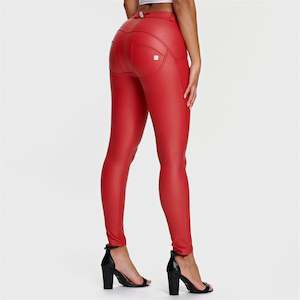 WR.UP® Faux Leather - Mid Rise - Full Length - Red