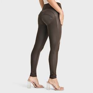 WR.UP® Velvet Leather - High Waisted - Full Length - Chocolate