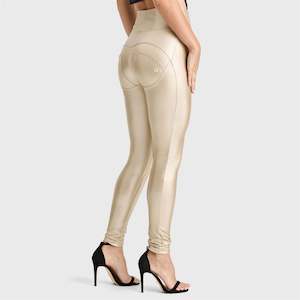 WR.UP® Faux Leather - Super High Waisted - Full Length - Gold