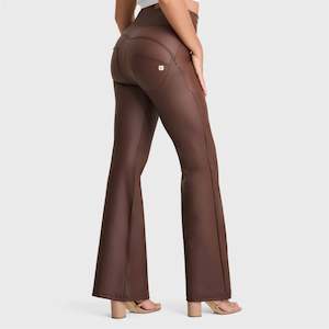 WR.UP® Faux Leather - Super High Waisted - Super Flare - Chocolate