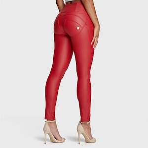 WR.UP® Faux Leather - High Waisted - Full Length - Red