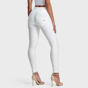 WR.UP® Faux Leather - High Waisted - Full Length - White