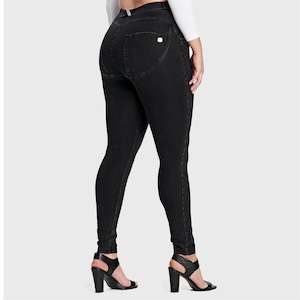 WR.UP® Curvy Denim - High Waisted - Full Length - Black + Black Stitching