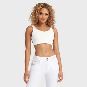 Freddy Womens T Shirts Tops: Cropped Tank Top - White