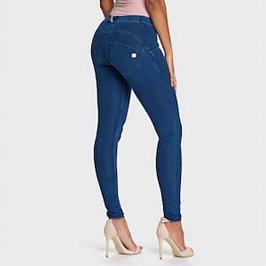 Nataliehalcro: WR.UP® Denim - Mid Rise - Full Length - Dark Blue + Blue Stitching