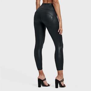 WR.UP® Metallic Lurex - High Waisted - 7/8 Length - Midnight Black