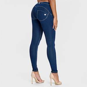 Mua22: WR.UP® Denim - Mid Rise - Full Length - Dark Blue + Yellow Stitching