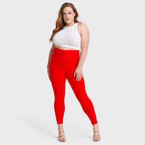 Limited Edition Red: WR.UP® Curvy Fashion - Zip High Waisted - 7/8 Length - Red