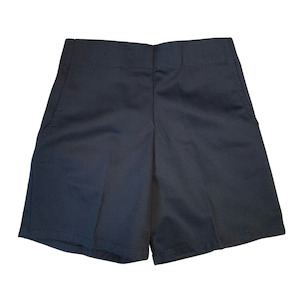 4017-N Poly/Viscose 1/2 Elastic Shorts - Navy