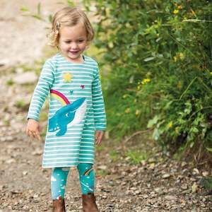 Clothing: Lyla Loopback Dress - Whale Striped (2-3 years)