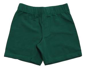 Clothing: Galapagos Green Kākāriki Shorts (2-14 years)