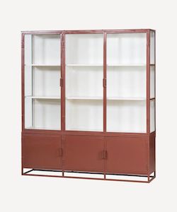 Homewares: Cole Display Cabinet Triple Rust