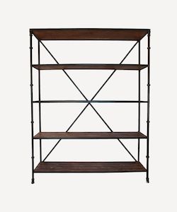 Shelving & Cabinets: Heston Wood & Metal Bookshelf