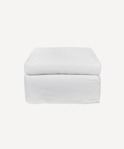 Furniture: Dume Ottoman White Cotton