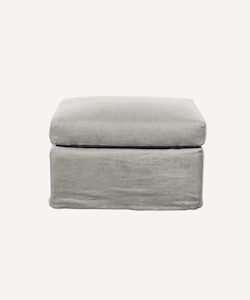 Furniture: Dume Ottoman Soft Grey Cotton