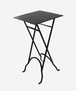 Furniture: Square Black Iron Side Table