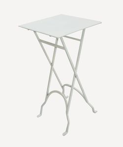 Furniture: Square Iron Side Table White