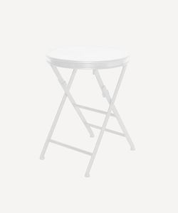 Furniture: Folding Side Table Short White