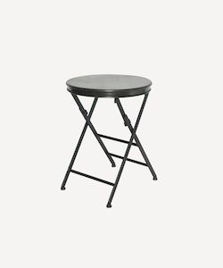 Folding Side Table Short Black