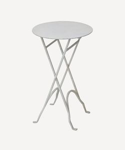 Furniture: Round Narrow Side Table Cream