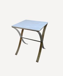 Fluted Iron Side Table