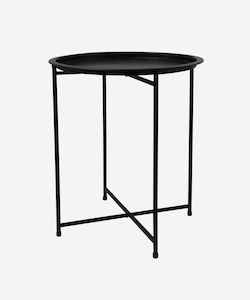 Furniture: Round Tray Table on Folding Legs