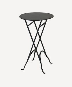 Furniture: Round Narrow Side Table Black