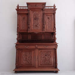 Antique: Mid 1800s French Antique Cherrywood Buffet