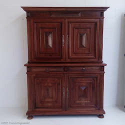 Antique: Magnificent Bookmatched Mahogany French Antique Sideboard