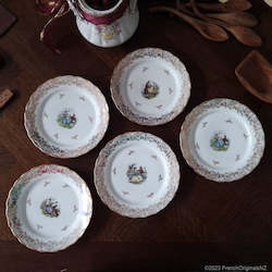 Antique: Limoges Porcelain Decorative Plates - Watteau