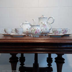 Limoges Porcelain 8 Cup Rose Pattern CafÃ© set