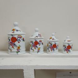 Antique: Limoges Porcelain Kitchen Storage Jars