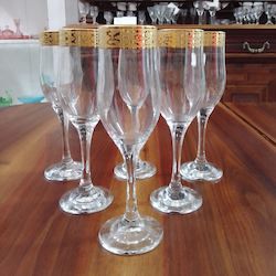 Gold Rimmed Champagne Flutes