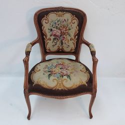 Antique: French Tapestry "Fauteuil" Armchair.