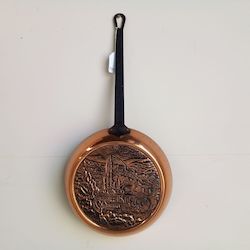 Antique: Decorative Hanging French Copper Pan