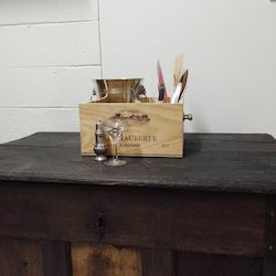 French Wine Box Table Caddy